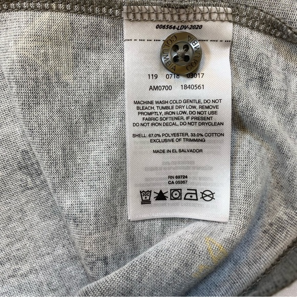 COLUMBIA Omni-Wick Advanced Evaporation Polo Shirt Men's XXL Gray All Over Print - Picture 10 of 12